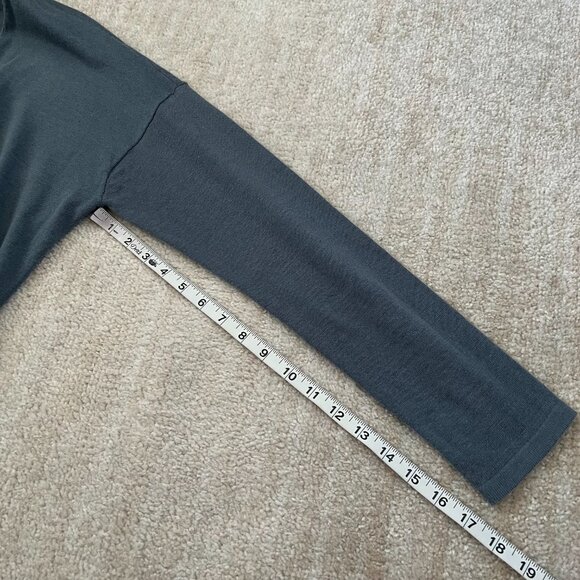 LOFT Outlet Blue Cotton Lightweight Open Front Cardigan Sweater Knit Top L - Picture 7 of 10